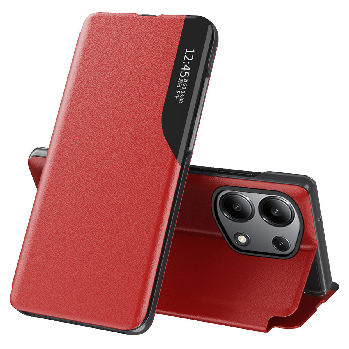 For Xiaomi Redmi Note 13 Pro 4G / Poco M6 Pro 4G Case PU Leather View Window Stand Phone Cover For Xiaomi Redmi Note 13 Pro 4G / Poco M6 Pro 4G Case PU Leather View Window Stand Phone Cover